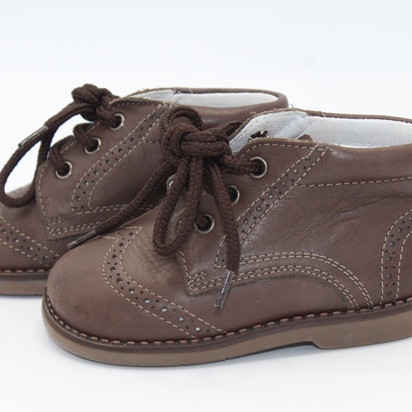 Andanines Brown Baby Walking Leather Boots Size 20 - Picture 1 of 8